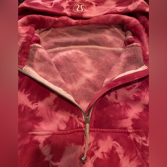 ✨ONE OF A KIND✨ Lululemon Ripened Raspberry Tie Dye Oversized Half-Zip Scuba M/L - Picture 6 of 14